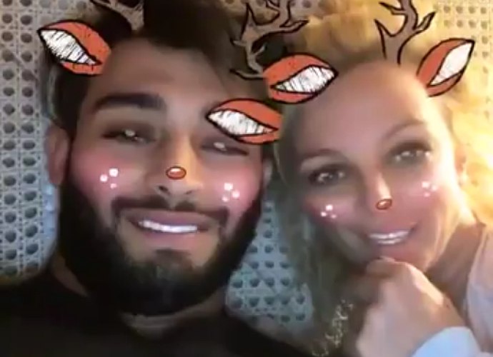 Britney Spears and Sam Asghari Cozy Up in Bed on Christmas
