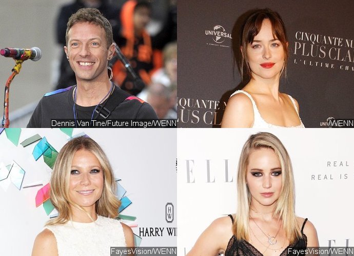 Chris Martin, Dakota Johnson Party Alongside His Famous Exes Gwyneth Paltrow and Jennifer Lawrence
