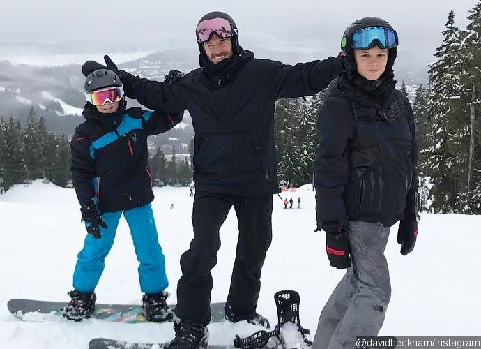 David Beckham and Victoria Enjoy Snowboarding as Son Brooklyn Breaks His Collarbone After Nasty Fall