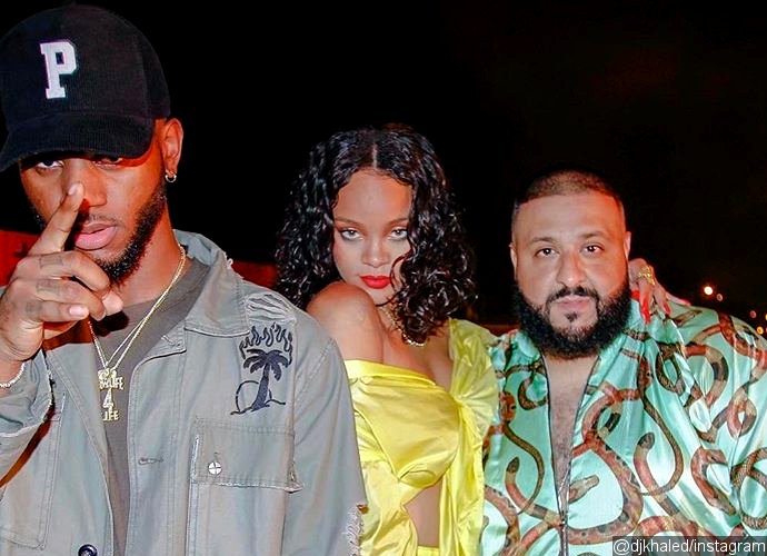 DJ Khaled, Rihanna and Bryson Tiller Film Music Video in Miami - See the On-Set Pics