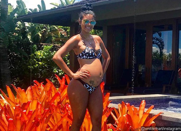 Kevin Hart's Wife Eniko Bares Her Growing Baby Bump in Skimpy Bikini During Palm Beach Getaway