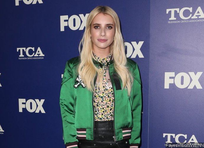 Is That a Wedding Dress Emma Roberts Is Wearing on Set of 'Scream Queens'?