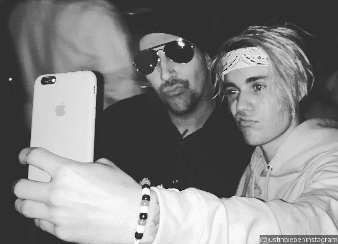 Justin Bieber Posts Selfie With Unlikely Friend Marilyn Manson