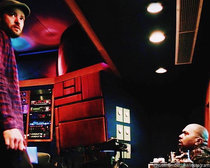 Justin Timberlake Pictured Hitting the Studio With Timbaland