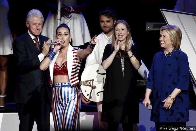 Katy Perry and Elton John Performing at Hillary Clinton's Presidential Fundraiser