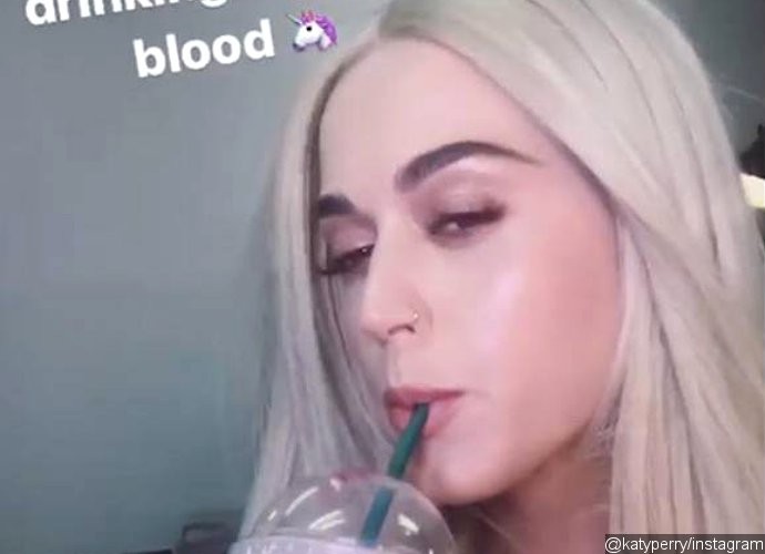 Katy Perry Tries Starbucks' Unicorn Frappuccino and Spits It Out