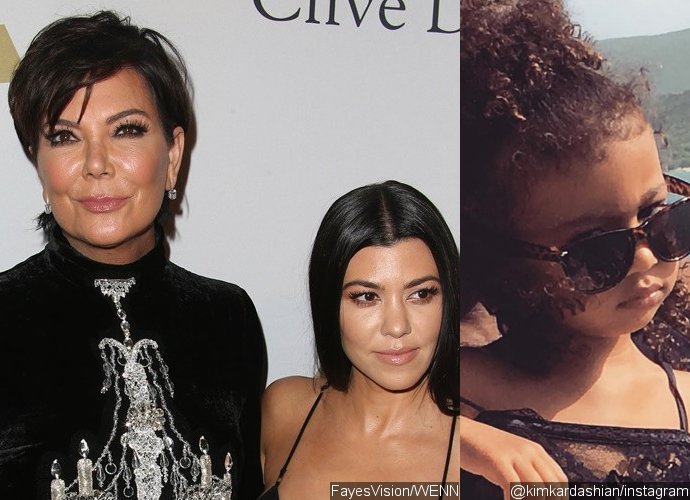 Kourtney Kardashian and Kris Jenner Babysitting North as Kim and Kanye Are in NYC for His Show