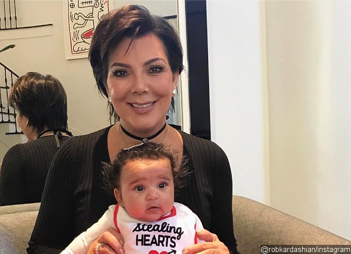 Kris Jenner Cradling Baby Dream Kardashian on Valentine's Day Is Just Too Cute