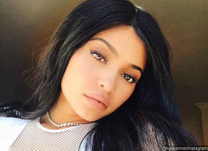 Kylie Jenner Flaunts Ample Cleavage in Plunging Mesh Top in New Selfie
