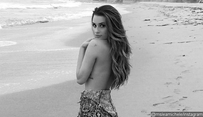 Lea Michele Gets Topless in Beachy Photo Shoot