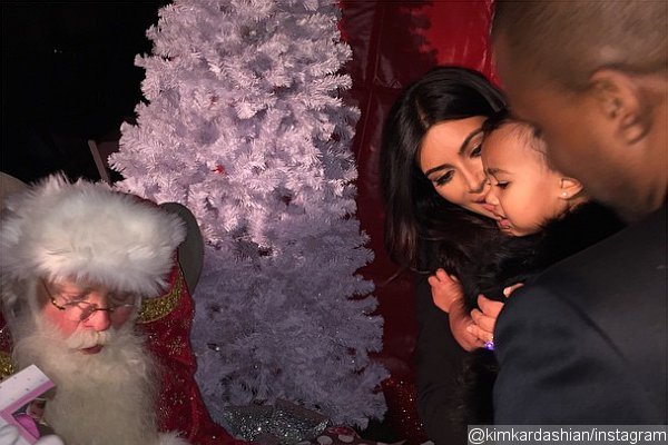 Kim Kardashian's Daughter North West Looks Scared of Santa