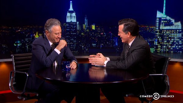 Stephen Colbert Reunites With Jon Stewart on 'The Colbert Report'