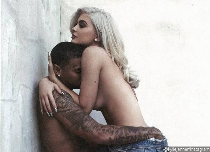 Topless Kylie Jenner Straddling Birthday Boy Tyga in Steamy Photos