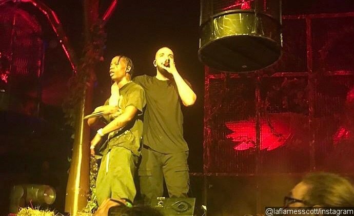 Travis Scott Is Joined by Drake at Portland Show