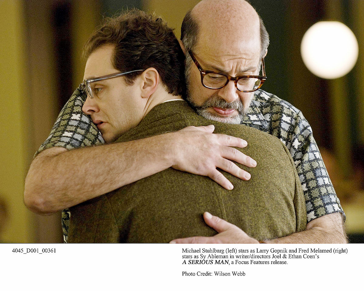 Michael Stuhlbarg stars as Larry Gopnik and Fred Melamed stars as Sy Ableman in Focus Features' A Serious Man (2009). Photo credit by Wilson Webb.