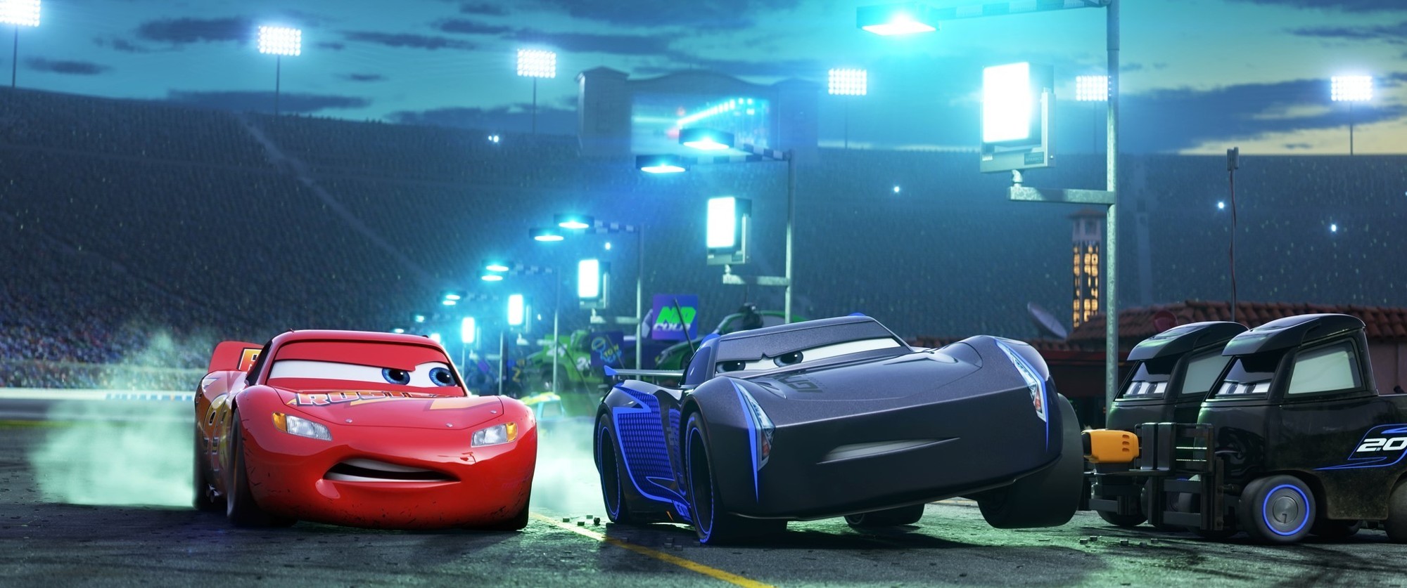 Lightning McQueen and Jackson Storm from Walt Disney Pictures' Cars 3 (2017)