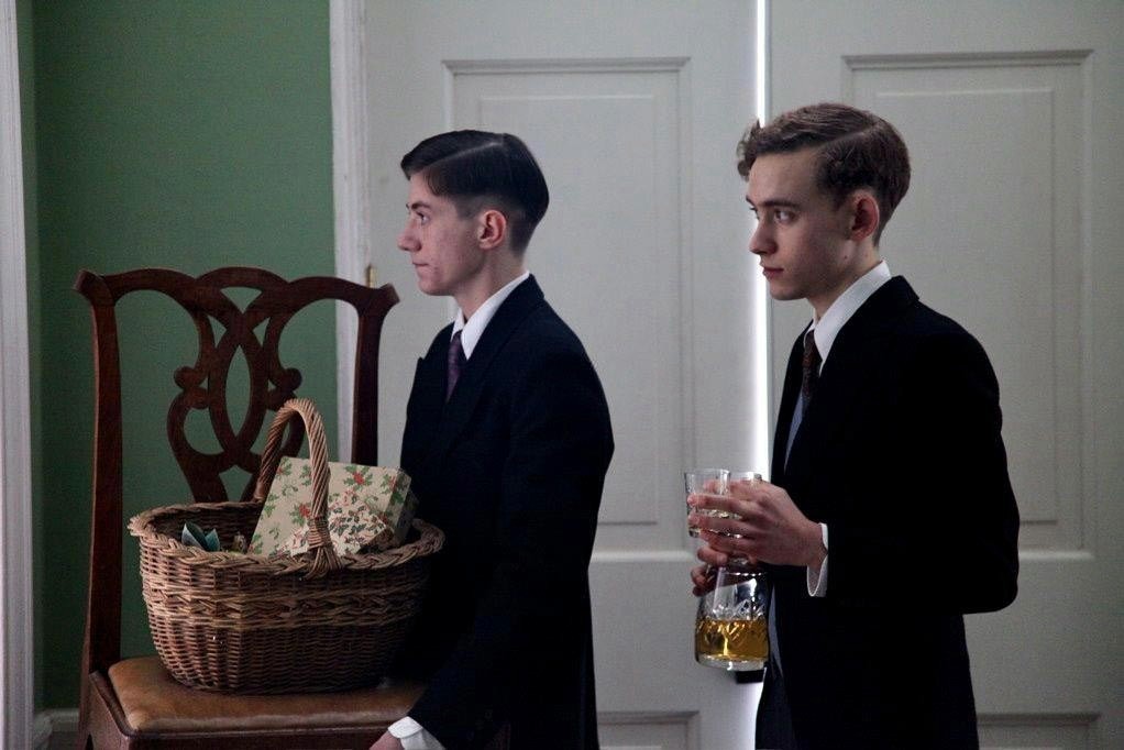 Luke Ward-Wilkinson stars as Robert and Olly Alexander stars as Tom in IFC Films' Cheerful Weather for the Wedding (2012)