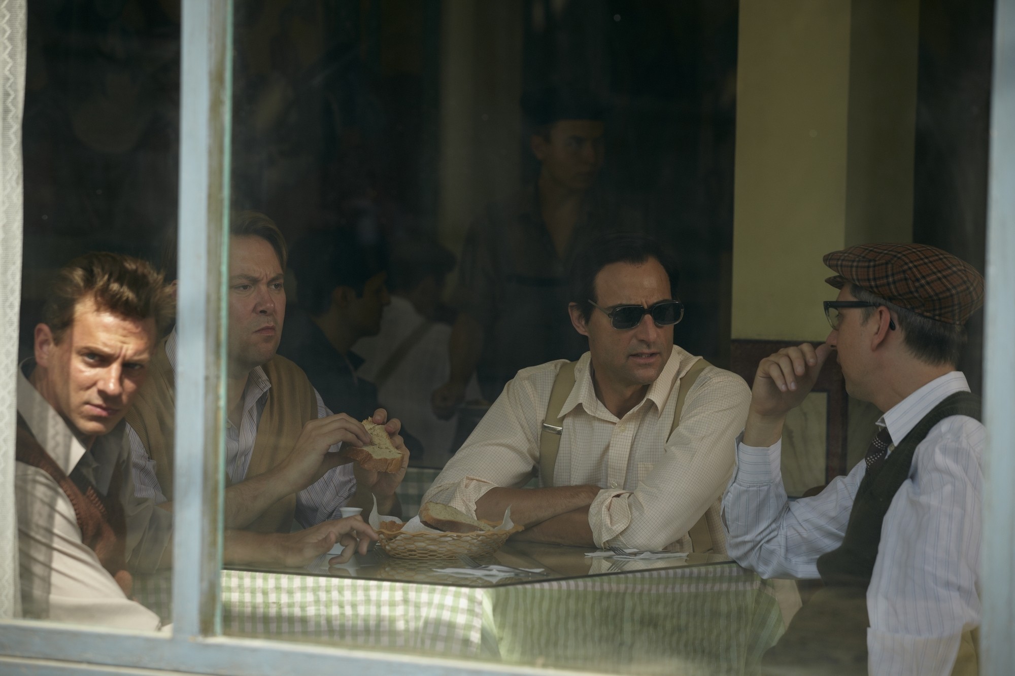 Joe Armstrong, Christian McKay and Mark Strong in IFC Films' Closer to the Moon (2015)