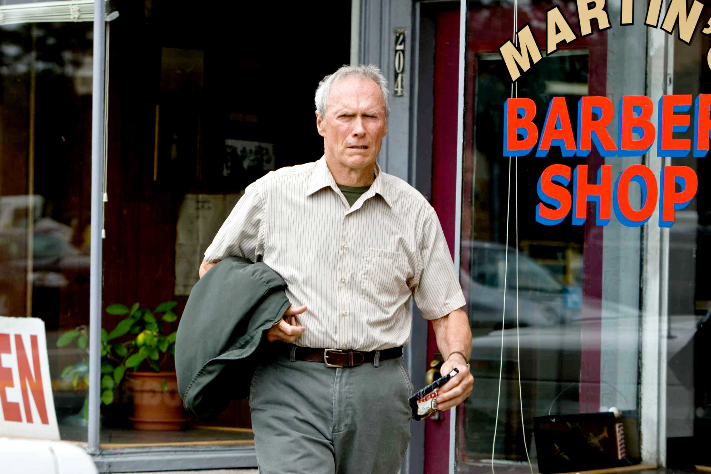 Clint Eastwood stars as Walt Kowalski in Warner Bros. Pictures' Gran Torino (2008). Photo credit by Anthony Michael Rivetti.