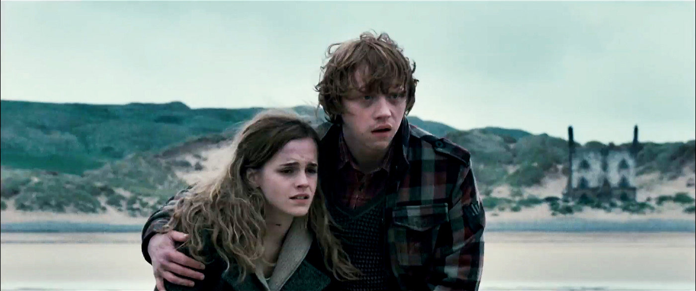 Emma Watson stars as Hermione Granger and Rupert Grint stars as Ron Weasley in Warner Bros. Pictures' Harry Potter and the Deathly Hallows: Part I (2010)