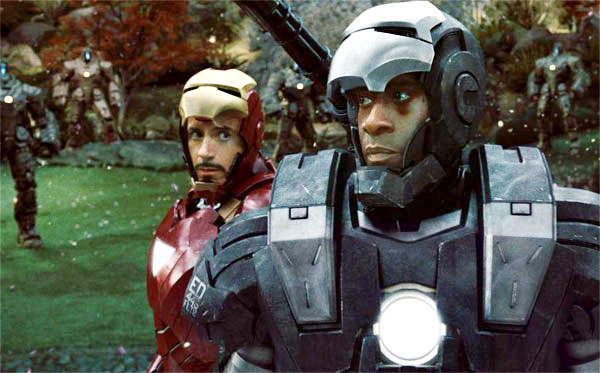 Robert Downey Jr. stars as Tony Stark/Iron Man and Don Cheadle stars as Col. James 'Rhodey' Rhodes in Paramount Pictures' Iron Man 2 (2010)