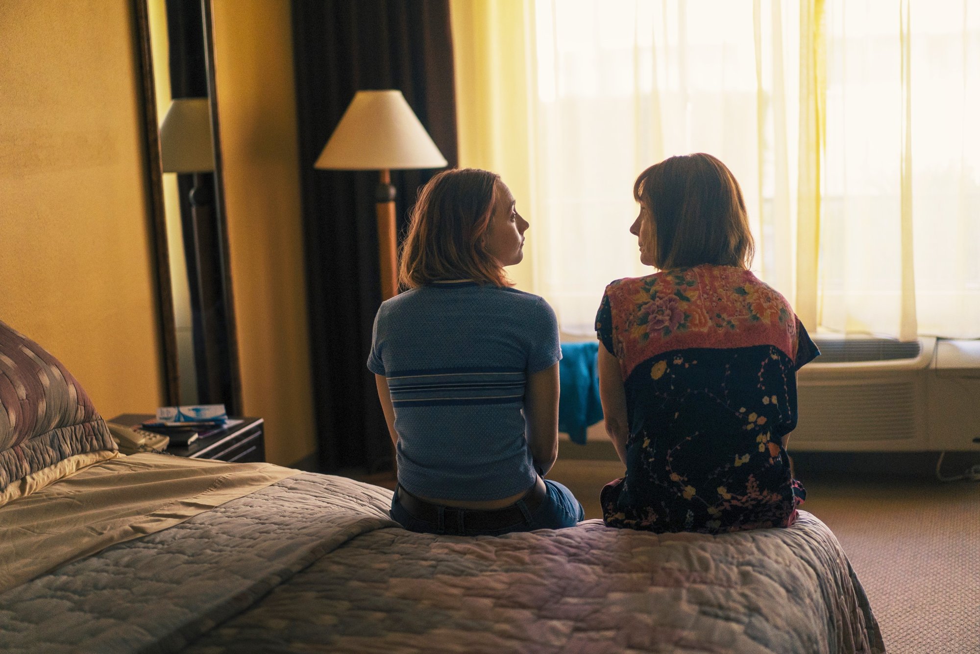 Saoirse Ronan stars as Christine 'Lady Bird' McPherson and Laurie Metcalf stars as Marion McPherson in A24's Lady Bird (2017)