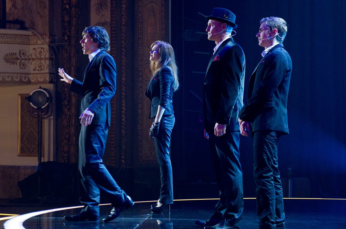 Jesse Eisenberg, Isla Fisher, Woody Harrelson and Dave Franco in Summit Entertainment's Now You See Me (2013)