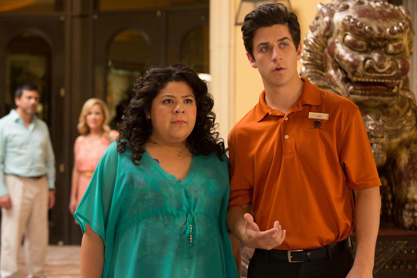 Raini Rodriguez stars as Maya and David Henrie stars as Lane in Columbia Pictures' Paul Blart: Mall Cop 2 (2015)