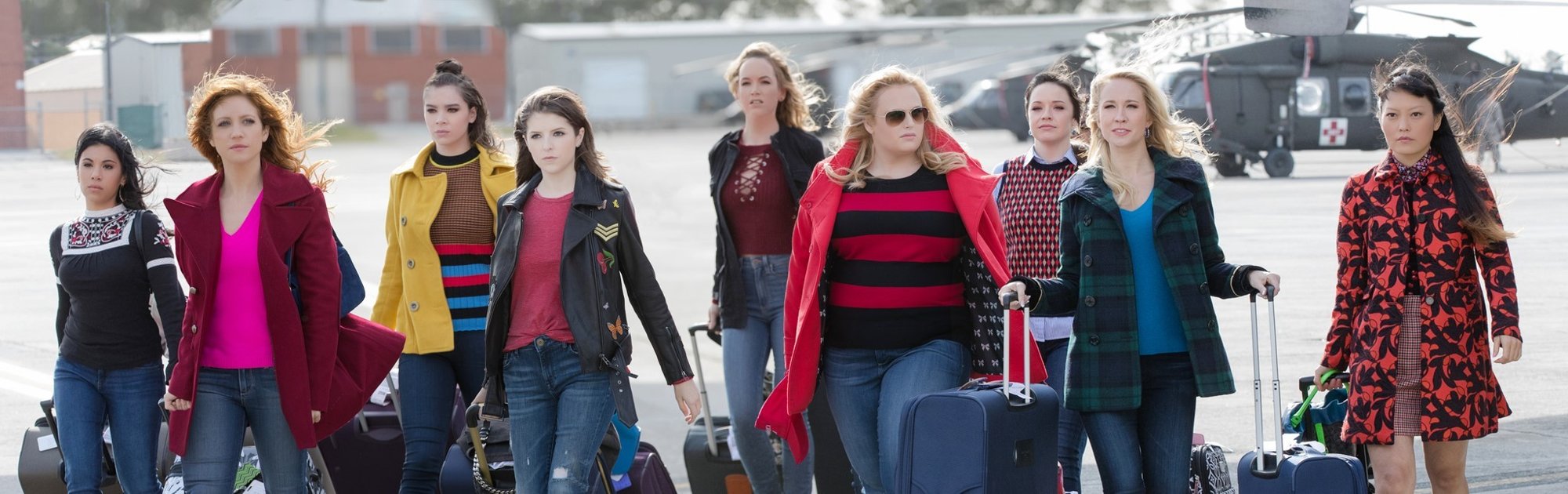 Brittany Snow, Hailee Steinfeld, Anna Kendrick and Rebel Wilson in Universal Pictures' Pitch Perfect 3 (2017)