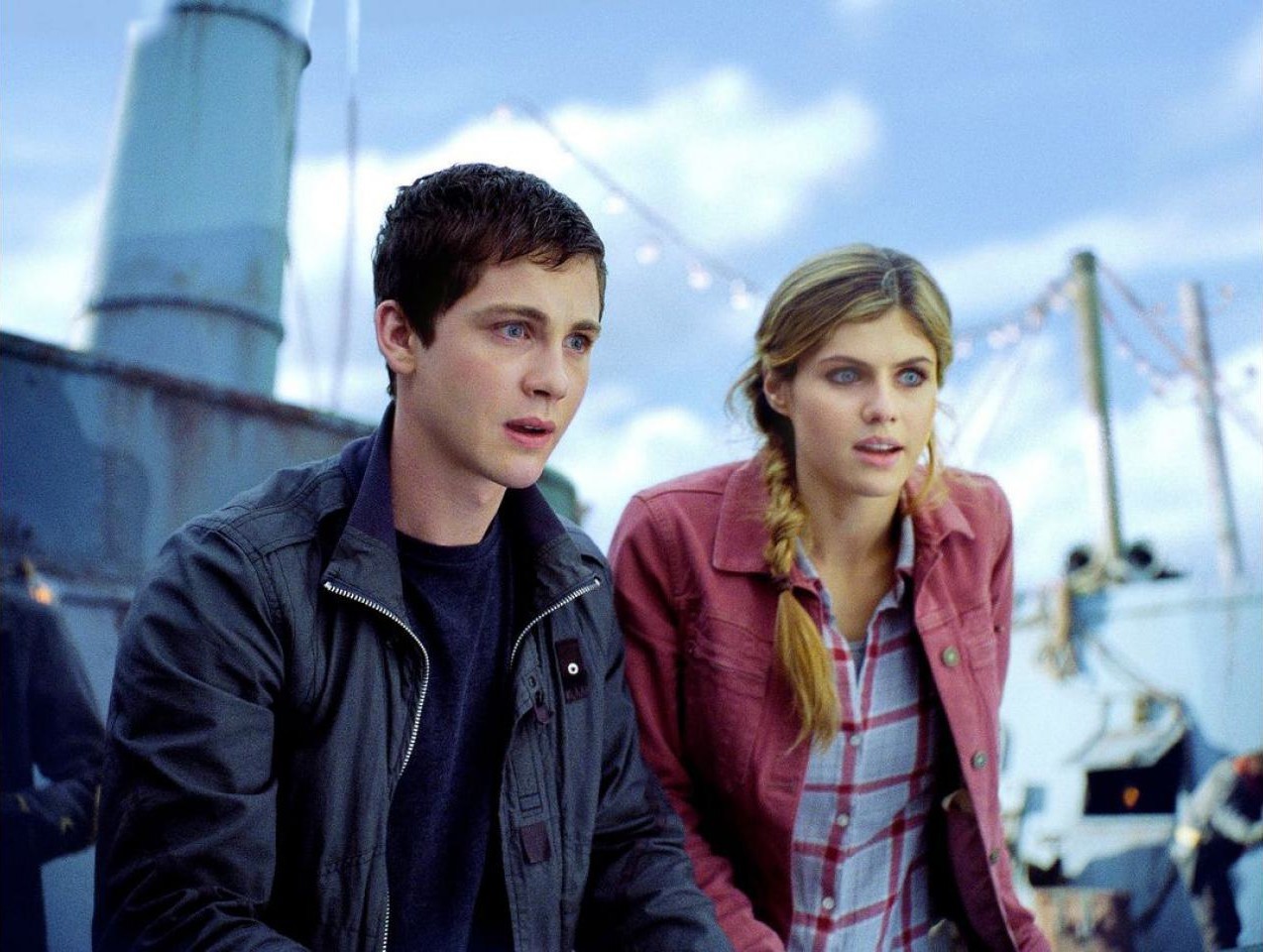 Logan Lerman stars as Percy Jackson and Alexandra Daddario stars as Annabeth Chase in The 20th Century Fox's Percy Jackson: Sea of Monsters (2013)