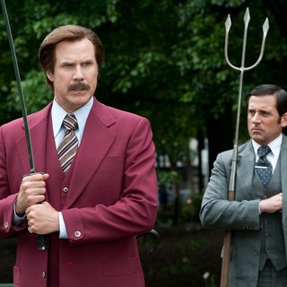 Will Ferrell stars as Ron Burgundy and Steve Carell stars as Brick Tamland in Paramount Pictures' Anchorman: The Legend Continues (2013)