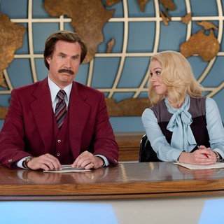 Will Ferrell stars as Ron Burgundy and Christina Applegate stars as Veronica Corningstone in Paramount Pictures' Anchorman: The Legend Continues (2013)