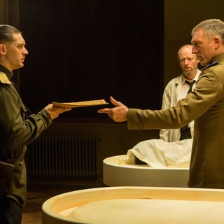 Tom Hardy stars as Leo Demidov and Vincent Cassel stars as Major Kuzmin in Summit Entertainment's Child 44 (2015)
