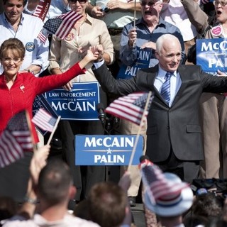 Julianne Moore stars as Sarah Palin and Ed Harris stars as John McCain in HBO Films' Game Change (2012)