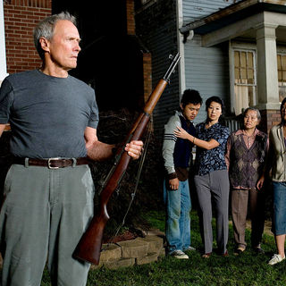 Clint Eastwood, Bee Vang, Brooke Chia Thao, Chee Thao and Ahney Her in Warner Bros. Pictures' Gran Torino (2008)