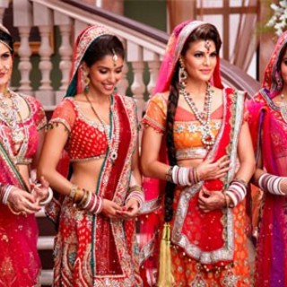 Zarine Khan, Asin, Shazahn Padamsee and Jacqueline Fernandez in Eros Entertainment's Housefull 2 (2012)