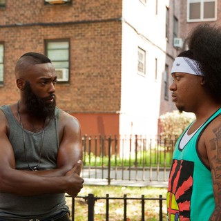 Adewale Akinnuoye-Agbaje stars as Pike and Anthony Mackie stars as Kris in Codeblack Films' The Inevitable Defeat of Mister and Pete (2013)