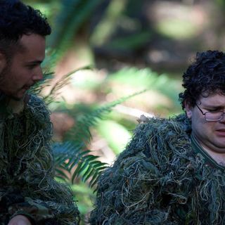 Corey Large stars as Giovanni Mendiola and Jonathan Daniel Brown stars as Nate Norman in Well Go USA's Kid Cannabis (2014)