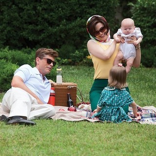Rob Lowe stars as John F. Kennedy and Ginnifer Goodwin stars as Jacqueline Kennedy in National Geographic's Killing Kennedy (2013). Photo credit by Kent Eanes.