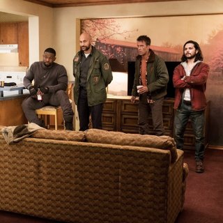 Boyd Holbrook, Trevante Rhodes, Keegan-Michael Key, Thomas Jane and Augusto Aguilera in 20th Century Fox's The Predator (2018)