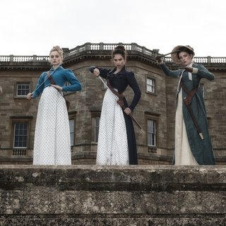 Ellie Bamber, Bella Heathcote, Lily Jame, Millie Brady and Suki Waterhouse in Screen Gems' Pride and Prejudice and Zombies (2016)