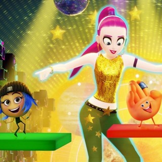 Jailbreak, Akiko Glitter, Hi-5 and Gene from Sony Pictures Animation's The Emoji Movie (2017)