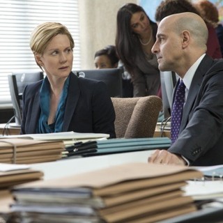 Laura Linney stars as Sarah Shaw and Stanley Tucci stars as James Boswell in Walt Disney Pictures' The Fifth Estate (2013)