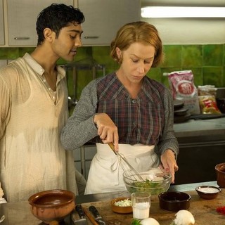 Manish Dayal stars as Hassan Haji  and Helen Mirren stars as Madame Mallory in Walt Disney Pictures' The Hundred-Foot Journey (2014)