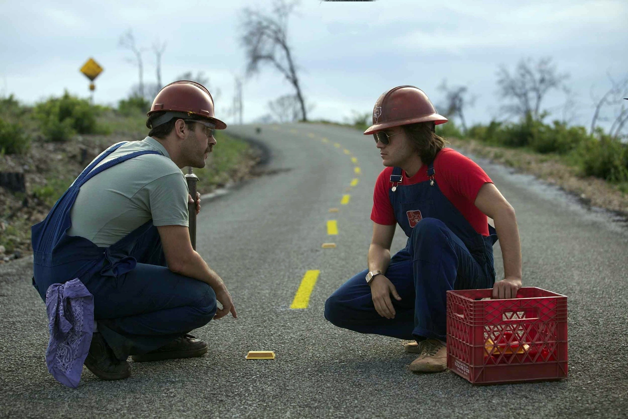 Paul Rudd stars as Alvin and Emile Hirsch stars as Lance in Magnolia Pictures' Prince Avalanche (2013)