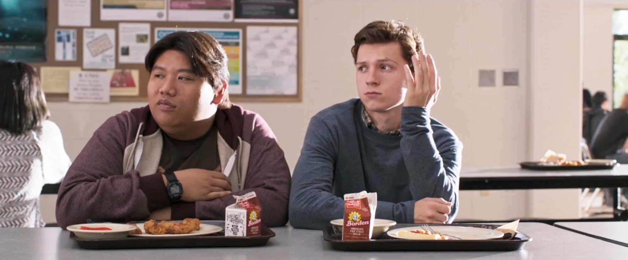 Jacob Batalon stars as Ned Leeds and Tom Holland stars as Peter Parker/Spider-Man in Sony Pictures' Spider-Man: Homecoming (2017)