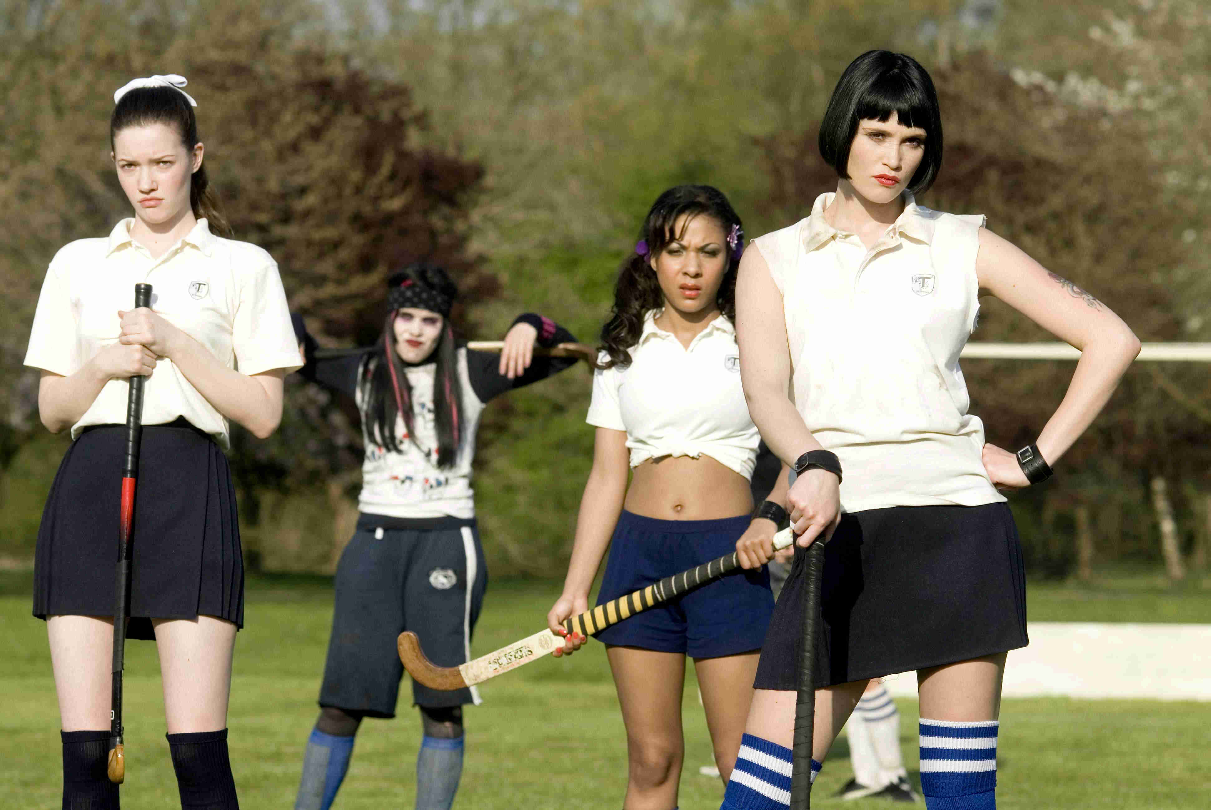 Talulah Riley stars as Annabelle Fritton and Gemma Arterton stars as Kelly in NeoClassics Films' St. Trinian's (2009)