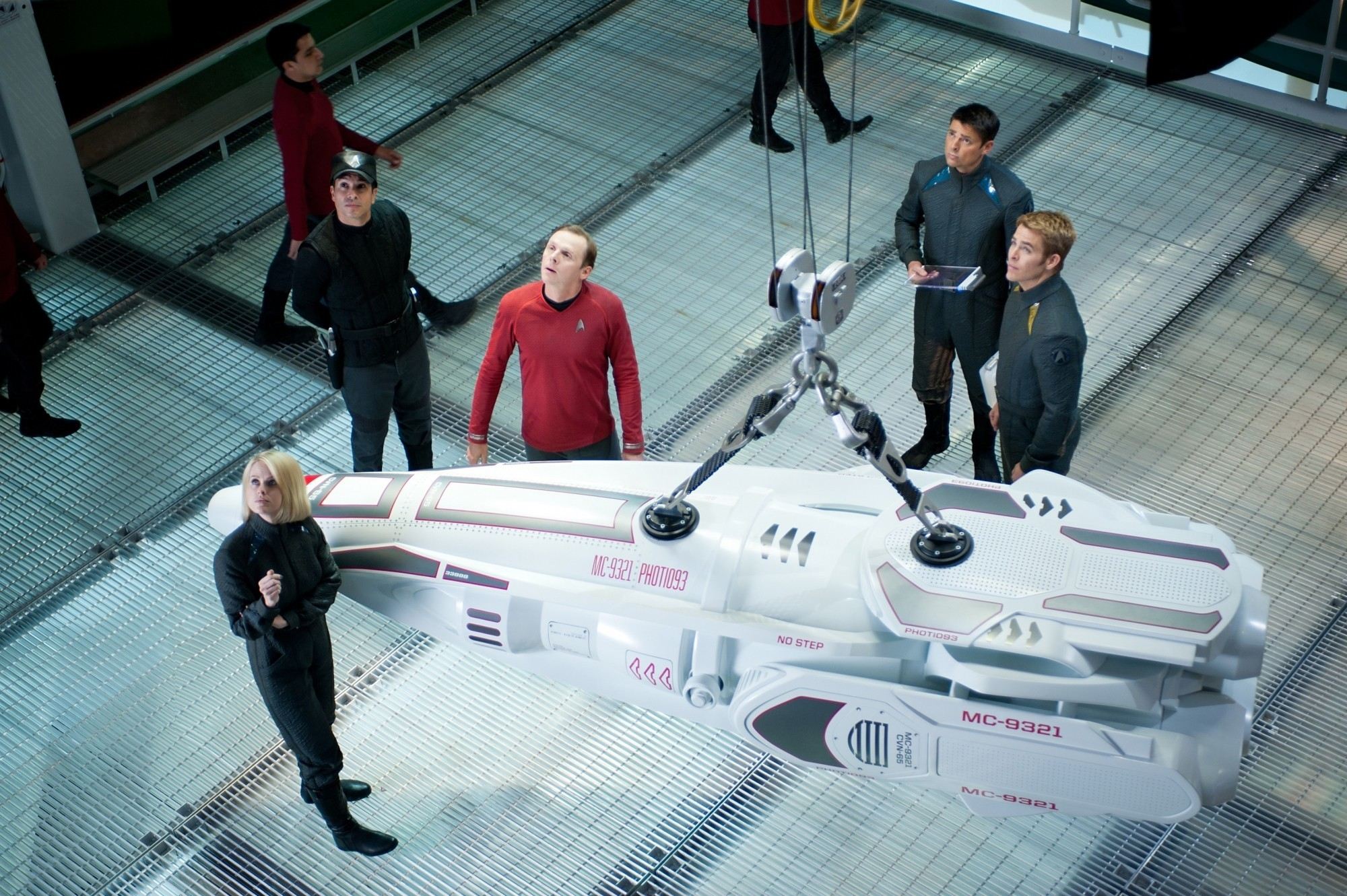 Alice Eve, Simon Pegg, Karl Urban and Chris Pine in Paramount Pictures' Star Trek Into Darkness (2013)