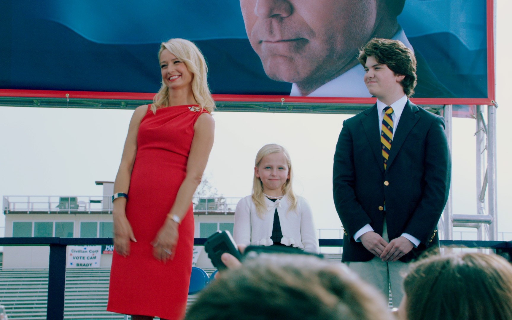 Katherine LaNasa, Madison Wolfe and Randall D. Cunningham in Warner Bros. Pictures' The Campaign (2012)