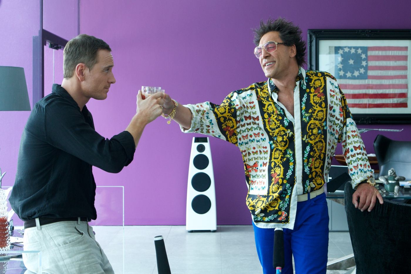 Michael Fassbender stars as The Counselor and Javier Bardem stars as Reiner in 20th Century Fox's The Counselor (2013)